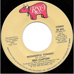 Eric Clapton Wonderful Tonight USED VINYL 7INCH 45 RPM SINGLE