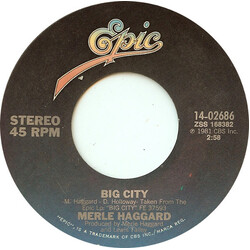 Merle Haggard Big City USED VINYL 7INCH 45 RPM SINGLE STYRENE
