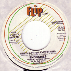 Endgames First-Last-For Everything/We Feel Good USED VINYL 7INCH PROMO