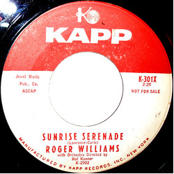 Roger Williams (2) Sunrise Serenade / Cool Water USED VINYL 7INCH 45 RPM PROMO