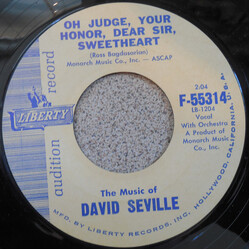 David Seville Oh Judge, Your Honor, Dear Sir, Sweetheart USED VINYL 7INCH 45 RPM SINGLE PROMO STYRENE MONO