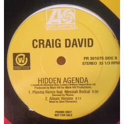Craig David Hidden Agenda (Remixes) VINYL 12" USED