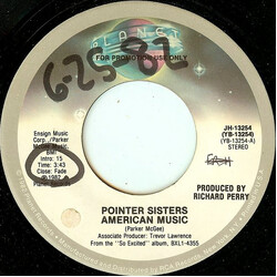 Pointer Sisters American Music USED VINYL 7INCH 45 RPM PROMO STEREO MONO
