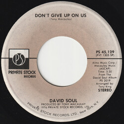 David Soul Don't Give Up On Us USED VINYL 7INCH 45 RPM SINGLE STEREO