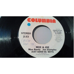 Moe Bandy & Joe Stampley Just Good Ol' Boys USED VINYL 7INCH 45 RPM PROMO STEREO MONO