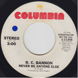 R.C. Bannon Never Be Anyone Else USED VINYL 7INCH SINGLE 45 RPM PROMO