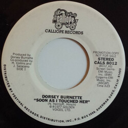 Dorsey Burnette Soon As I Touched Her USED VINYL 7INCH 45 RPM PROMO STEREO MONO