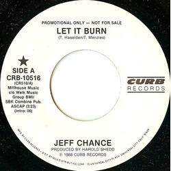 Jeff Chance (2) Let It Burn USED VINYL 7INCH 45 RPM PROMO