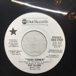 Roy Clark Think Summer / Whatever Happened To Gauze? USED VINYL 7INCH 45 RPM SINGLE PROMO STEREO