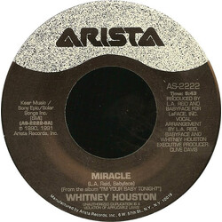 Whitney Houston Miracle USED VINYL 7INCH 45 RPM