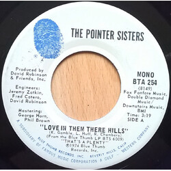 Pointer Sisters Love In Them There Hills / Fairytale USED VINYL 7INCH SINGLE PROMO MONO
