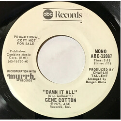 Gene Cotton Damn It All USED VINYL 7INCH 45 RPM PROMO STEREO MONO