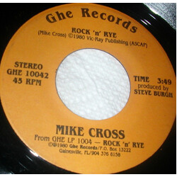 Mike Cross (4) Rock 'N' Rye USED VINYL 7INCH 45 RPM