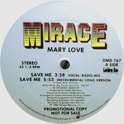 Mary Love Save Me USED VINYL 12INCH PROMO