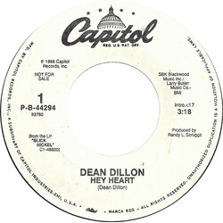 Dean Dillon Hey Heart USED VINYL 7INCH 45 RPM SINGLE PROMO