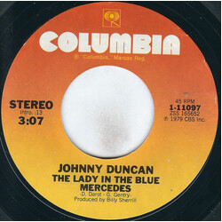 Johnny Duncan (3) The Lady In The Blue Mercedes / Too Far Gone USED VINYL 7INCH 45 RPM SINGLE STYRENE