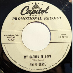 Jim & Jesse My Garden Of Love USED VINYL 7INCH 45 RPM SINGLE PROMO
