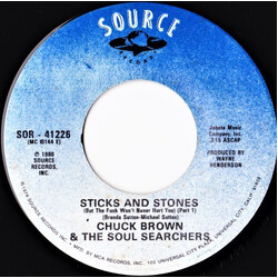 Chuck Brown & The Soul Searchers Sticks And Stones USED VINYL 7INCH 45 RPM SINGLE
