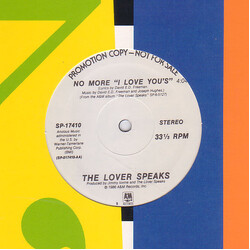 The Lover Speaks No More "I Love You's" USED VINYL 12INCH 45 RPM PROMO