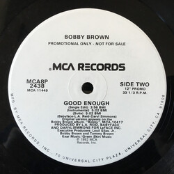 Bobby Brown Good Enough USED VINYL 12INCH 33 S RPM SINGLE PROMO