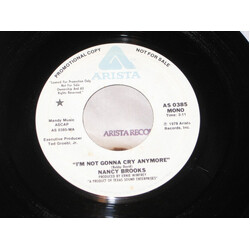 Nancy Brooks I'm Not Gonna Cry Anymore USED VINYL 7INCH 45 RPM SINGLE PROMO STEREO MONO
