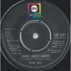 Four Tops Seven Lonely Nights Vinyl 7" USED