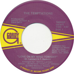 The Temptations Love On My Mind Tonight USED VINYL 7INCH 45 RPM SINGLE