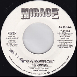 Spinners Put Us Together Again USED VINYL 7INCH 45 RPM PROMO