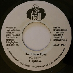 Capleton Hunt Dem Food USED VINYL 7INCH