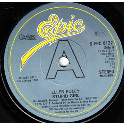 Ellen Foley Stupid Girl Vinyl 7" USED