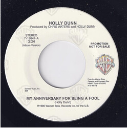 Holly Dunn My Anniversary For Being A Fool USED VINYL 7INCH 45 RPM PROMO