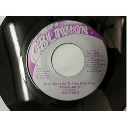 Jim Fosso Disco Jack (I've Had It Up To Here With That) USED VINYL 7INCH 45 RPM SINGLE STEREO