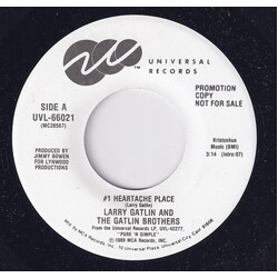Larry Gatlin & The Gatlin Brothers #1 Heartache Place USED VINYL 7INCH 45 RPM PROMO