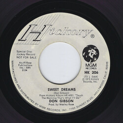 Don Gibson Sweet Dreams USED VINYL 7INCH 45 RPM PROMO