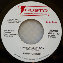 Jimmy Griggs Lonely Blue Boy USED VINYL 7INCH 45 RPM PROMO STEREO MONO