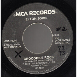 Elton John Crocodile Rock VINYL 7" USED