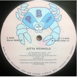 Jutta Weinhold In The Deepest Night USED VINYL 12INCH 33 S RPM