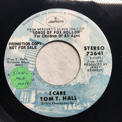 Tom T. Hall I Care USED VINYL 7INCH 45 RPM PROMO STEREO