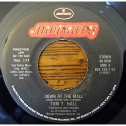 Tom T. Hall Down At The Mall USED VINYL 7INCH 45 RPM SINGLE PROMO STEREO