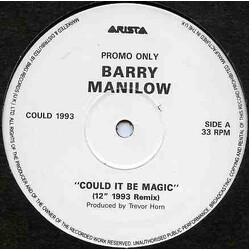 Barry Manilow Could It Be Magic Vinyl 12" USED