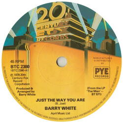 Barry White Just The Way You Are USED VINYL 7INCH 45 RPM SINGLE