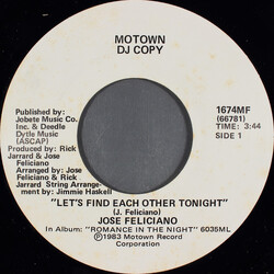 José Feliciano Let's Find Each Other Tonight USED VINYL 7INCH 45 RPM PROMO