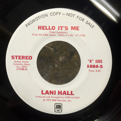 Lani Hall Hello It's Me / Wheelers And Dealers Vinyl 7" USED