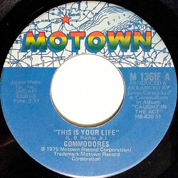 Commodores This Is Your Life / Look What You've Done To Me USED VINYL 7INCH 45 RPM SINGLE