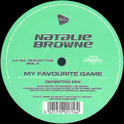 Natalie Browne My Favourite Game / Justified USED VINYL 12INCH 33 S RPM