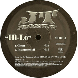JT Money Hi-lo USED VINYL 12INCH PROMO