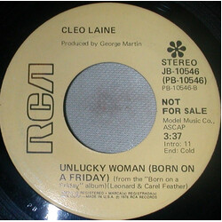 Cleo Laine Unlucky Woman (Born On A Friday) USED VINYL 7INCH 45 RPM PROMO