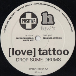 [Love] Tattoo Drop Some Drums USED VINYL 12INCH 33 S RPM PROMO