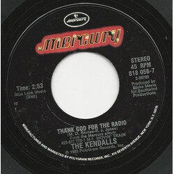 The Kendalls Thank God For The Radio / Flaming Eyes USED VINYL 7INCH 45 RPM STYRENE