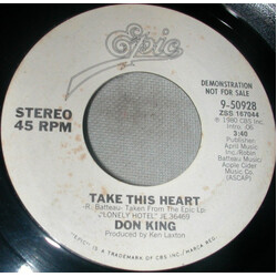 Don King (6) Take This Heart USED VINYL 7INCH 45 RPM PROMO
